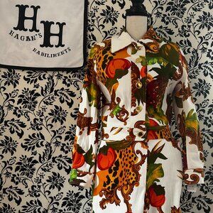 Christian Llinares -Harvest Print 2 Piece Suit with Pants Size 38